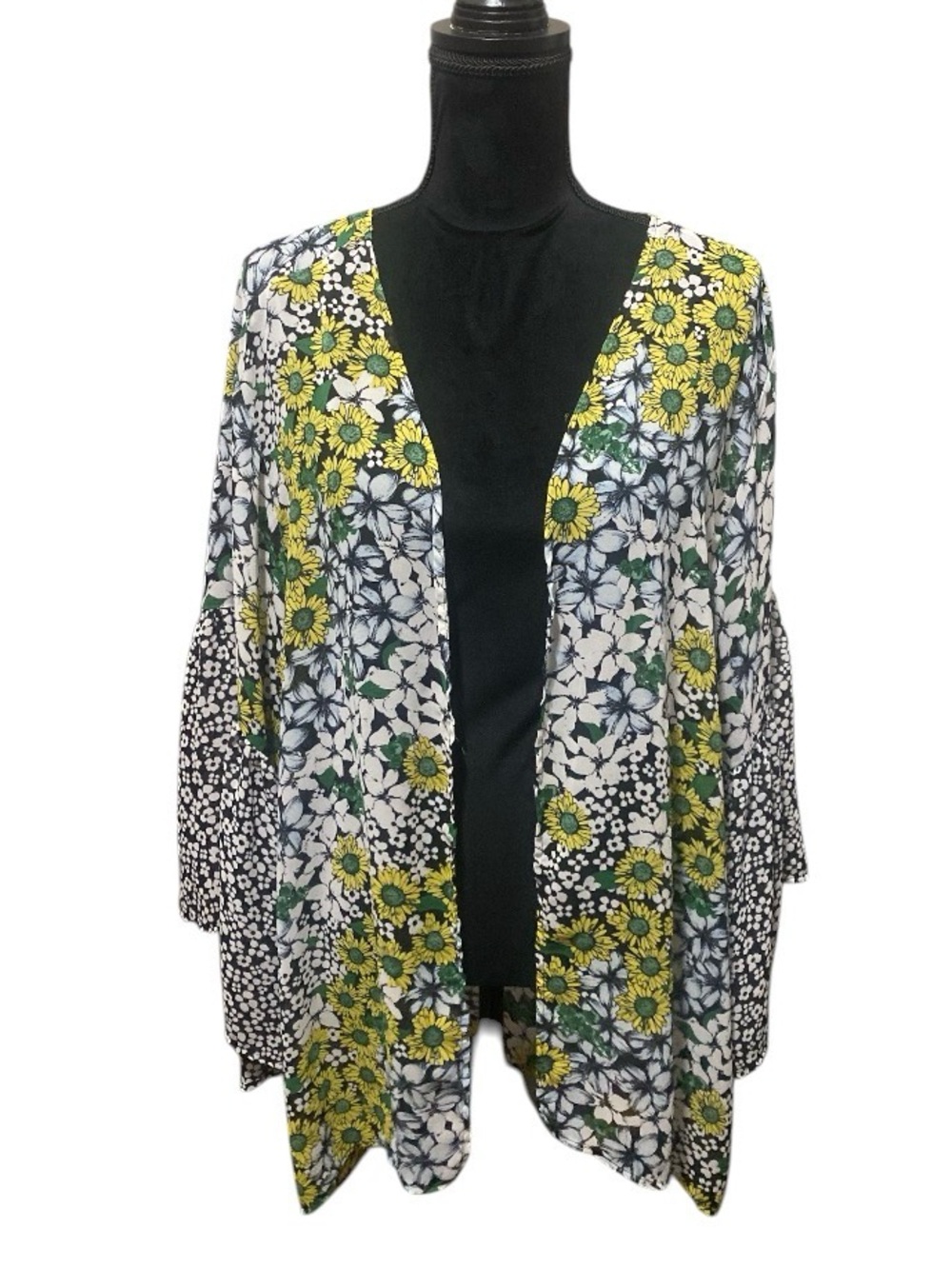 Floral Open-Front Kimono - Picture 2 of 5